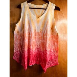 Unbranded Women's Sleeveless Top with Sequins Multicolor Size Large